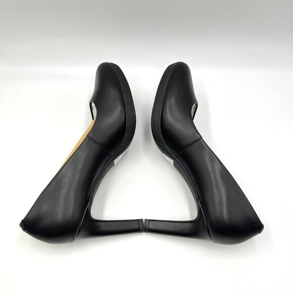 Clarks Womens Size 8 Ambyr‎ Joy Black Leather Pumps Heels Shoes Classic Work - Picture 7 of 13